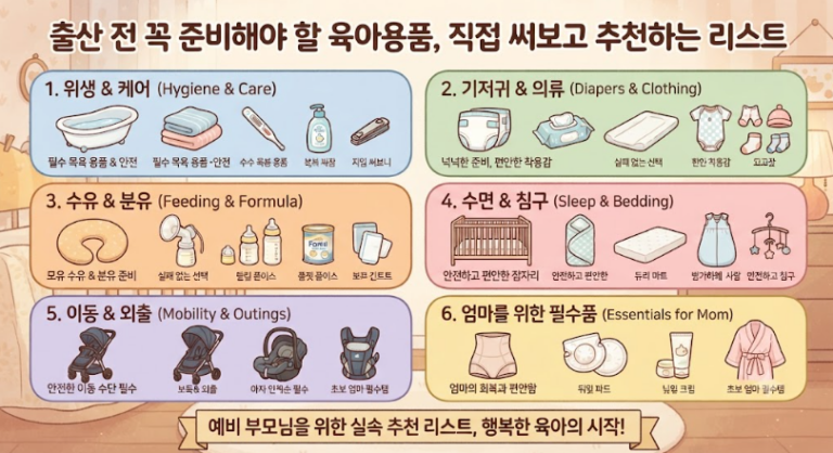 출산 전 꼭 준비해야 할 육아용품, 직접 써보고 추천하는 리스트